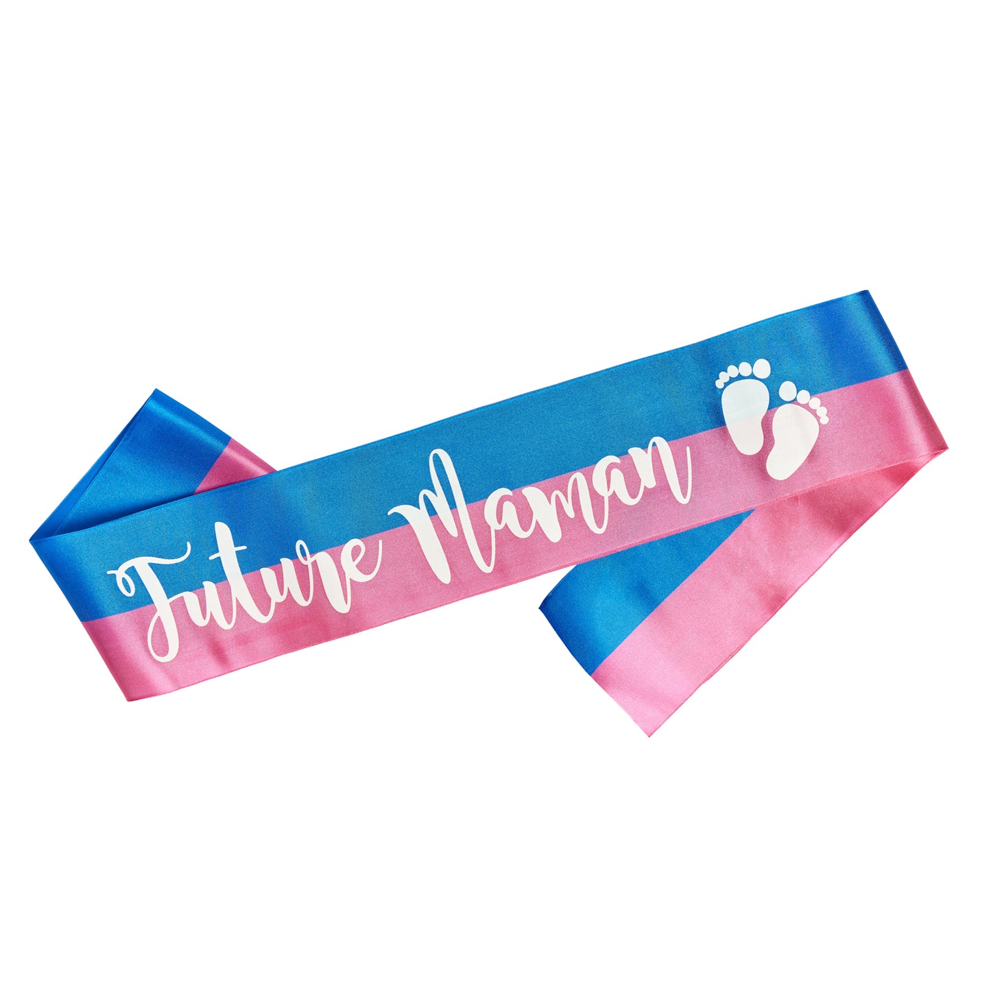 Echarpe Future Maman pour Gender Reveal - Bleu et Rose